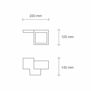 Online TECNICO by Sforzin Applique murale Side, 22 cm de large, blanc, plâtre, GX53