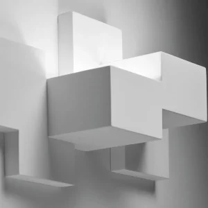 New TECNICO by Sforzin Applique murale Side, 38,5 cm de large, blanc, plâtre, GX53