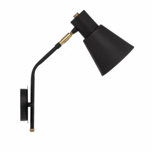 Store Opviq Applique murale Sivani MR-664 à 1 lampe noir/or
