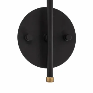 Store Opviq Applique murale Sivani MR-664 à 1 lampe noir/or