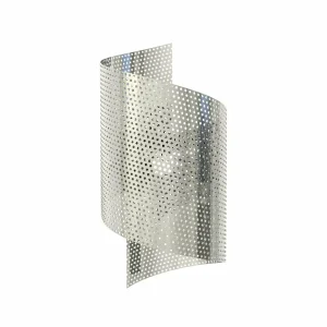 Hot EMIBIG LIGHTING Applique murale Spiral, couleur chrome, métal, G9, hauteur 29 cm