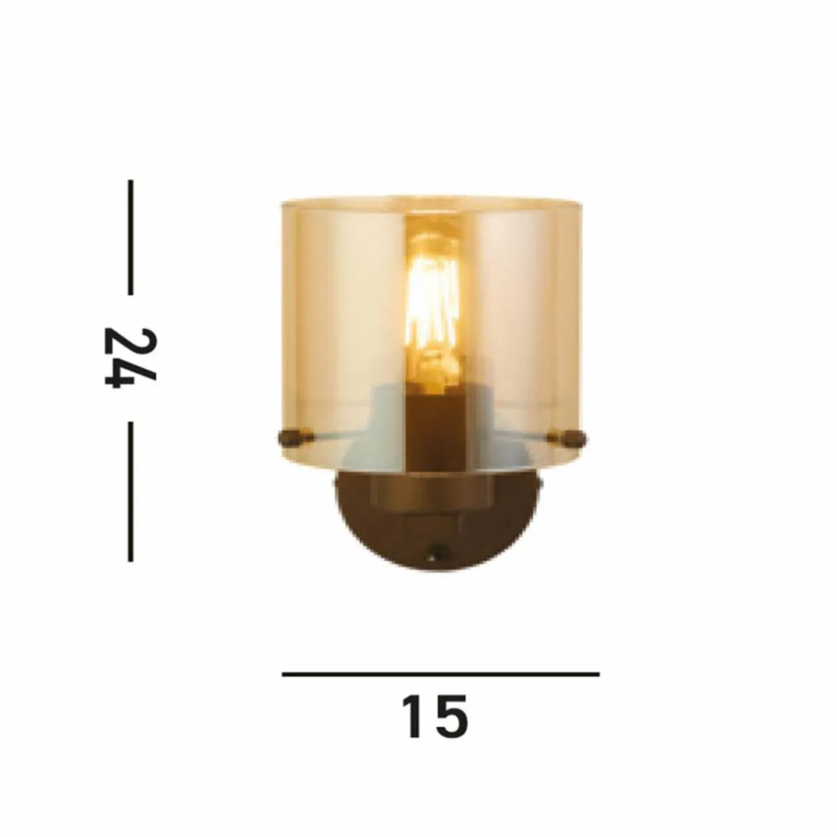 applique_murale_sweden_mokaambre___lampe_acier_verre_0.webp Flash Sale Searchlight Applique murale Sweden, moka/ambre, à 1 lampe, acier, verre