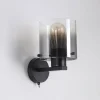 Sale Searchlight Applique murale Sweden, noir/gris fumée, à 1 lampe, acier, verre