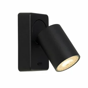 Fashion Searchlight Applique murale Switched, noir, aluminium, interrupteur, GU10