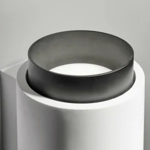 Clearance TECNICO by Sforzin Applique murale Syme, blanc/noir, rond, Ø 11 cm, plâtre, GX53
