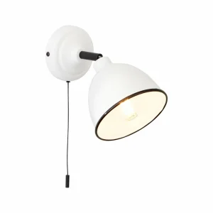 Outlet Brilliant Applique murale Telio, blanc, largeur 12,5 cm, métal