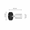 Shop HELAM Applique murale Tune II, noir/chrome, métal, E27, Ø 5,5 cm