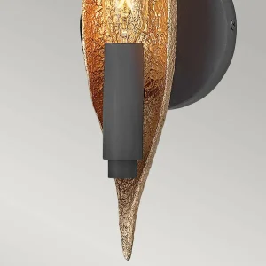 Online Quintiesse Applique murale Willow, noir et or, à 1 lampe