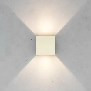 Shop MCJ Applique murale Zuza 2, crème, métal, quatre ailes, 10 cm, G9