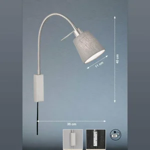 Best FISCHER & HONSEL Applique Nuage en lin, nickel/gris