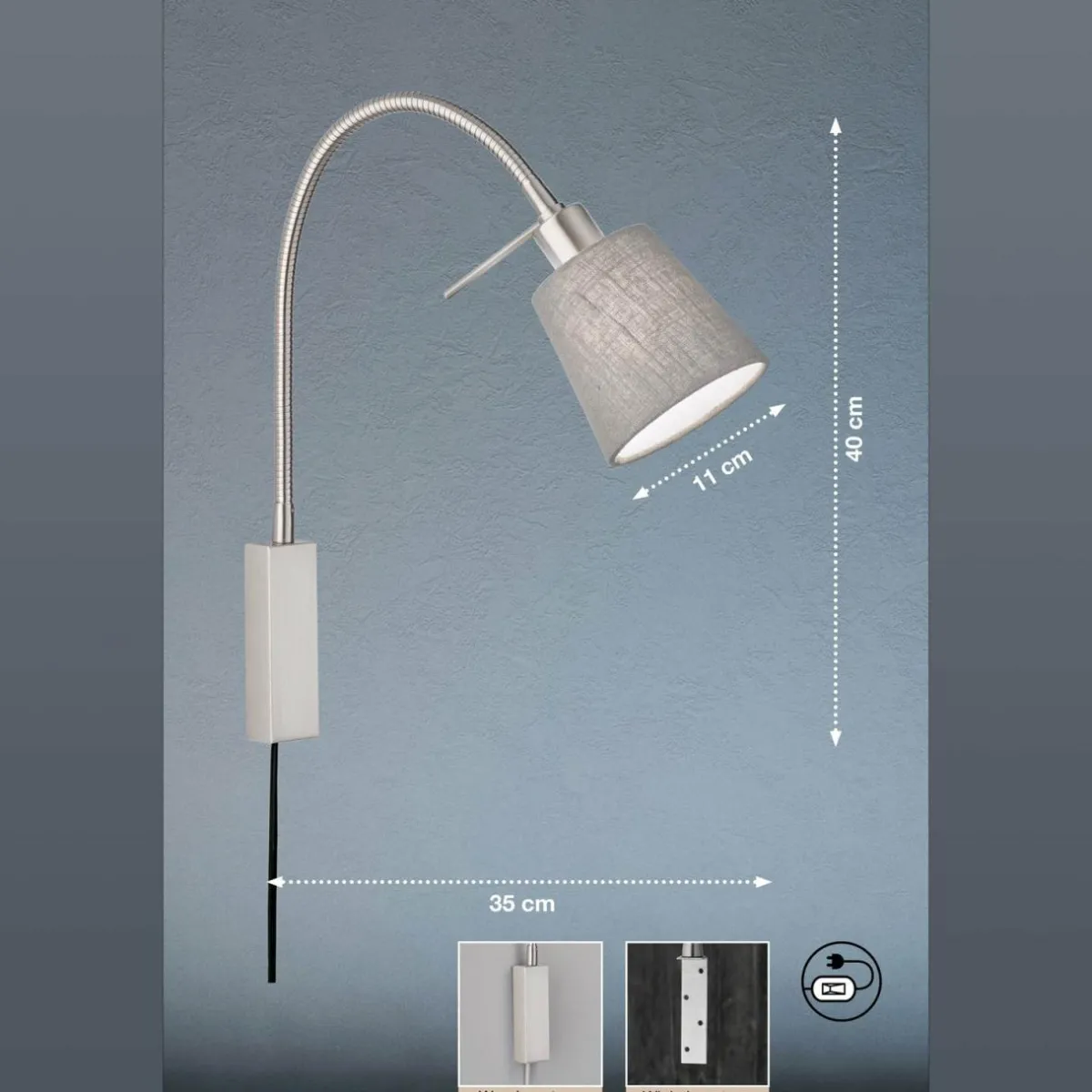 applique_nuage_en_lin_nickelgris_1.webp Best FISCHER & HONSEL Applique Nuage en lin, nickel/gris