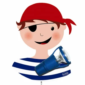 Fashion Waldi-Leuchten GmbH Applique Pirate pour enfants, avec interrupteur