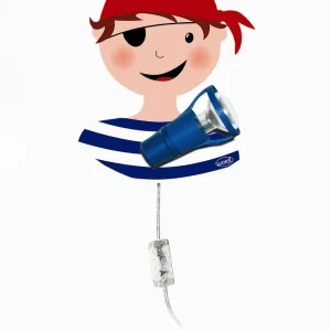 Fashion Waldi-Leuchten GmbH Applique Pirate pour enfants, avec interrupteur