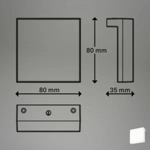 Fashion Briloner Applique pour miroir LED Aniani, blanc, 4 000 K, lot de 2