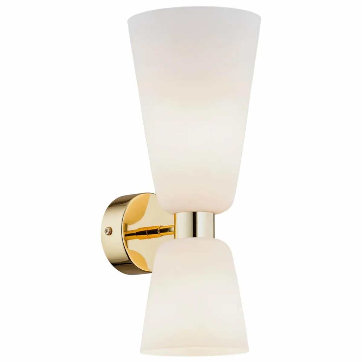 applique_rita__lampes_updown_opale_matlaiton_1.webp Sale Argon Applique Rita, 2 lampes up/down opale mat/laiton