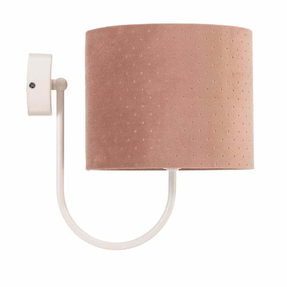 applique_rosabelle_avec_abatjour_en_tissu_rose_1.webp Best Euluna Applique Rosabelle avec abat-jour en tissu, rose