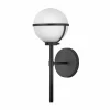 Discount HINKLEY Applique salle de bain Hollis noire/opale 1 lampe