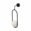 Hot Jupiter Applique Samba, verre opale/noire à 1 lampe