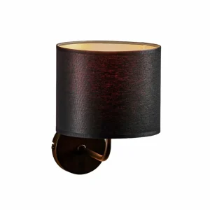 New Luminex Applique Soho cylindrique noire/dorée