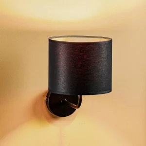 New Luminex Applique Soho cylindrique noire/dorée