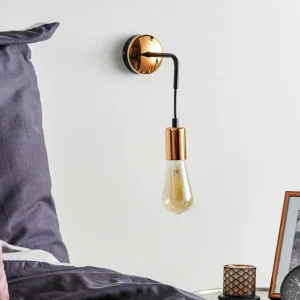 Clearance EMIBIG LIGHTING Applique Spark K1 en noir et cuivré