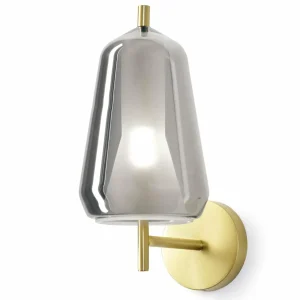 Sale miloox by Sforzin Applique X-Ray, petit abat-jour Ø14cm gris fumé