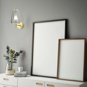 Sale miloox by Sforzin Applique X-Ray, petit abat-jour Ø14cm gris fumé
