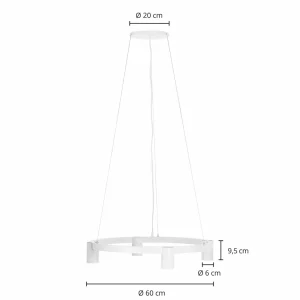 Best Arcchio Brinja suspension blanche 4 lampes ronde