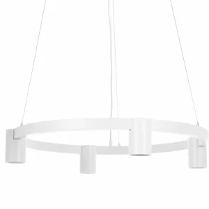 Best Arcchio Brinja suspension blanche 4 lampes ronde
