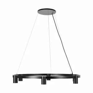 Best Arcchio Brinja suspension noire 6 lampes ronde