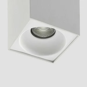 Store Arcchio Hinka plafonnier, angulaire, 18 cm, blanc