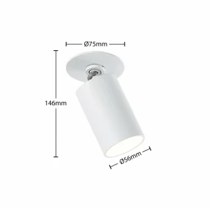 Online Arcchio spot encastrable Davin, blanc, cylindre, Set de 3 pièces