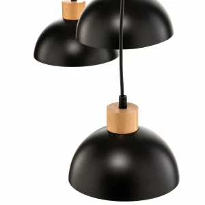 Outlet Eko-Light Arik suspension noir à trois lampes
