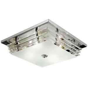 Flash Sale austrolux Plafonnier Ontario, 39 cm, chrome, verre