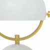 Hot Beacon Lighting Beacon lampe à poser Lowe, blanc/laiton, pied en marbre