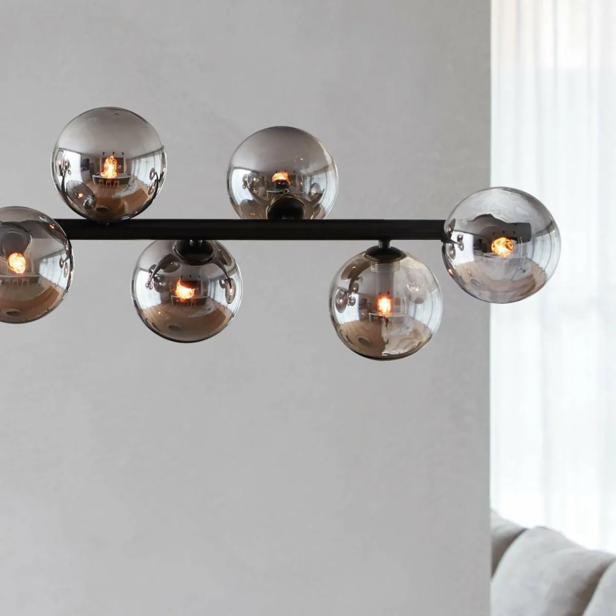 beacon_suspension_orion_noirgris_fume_verre__flammes_0.webp Hot Beacon Lighting Beacon Suspension Orion noir/gris fumée verre 14 flammes
