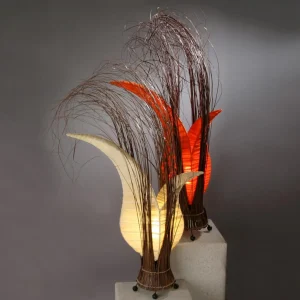 Flash Sale Woru Bunga lampe à poser, forme florale, crème