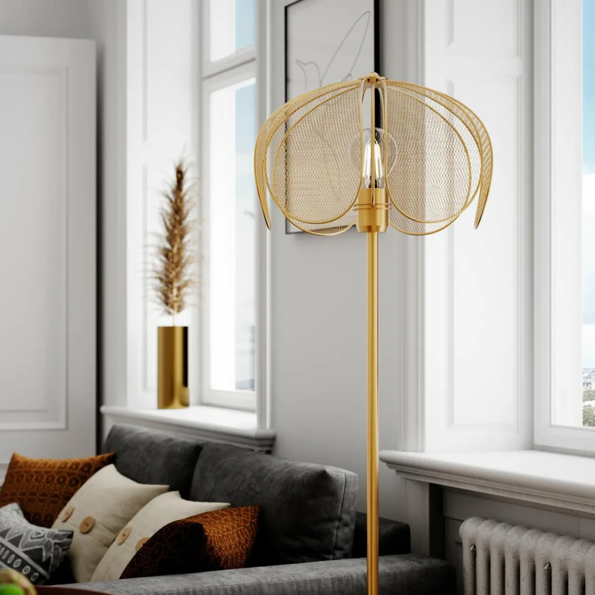 by_rydns_daisy_lampe_sur_pied_dor_mat_0.webp Sale By Rydéns Daisy lampe sur pied, doré mat