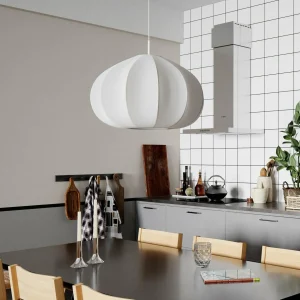 Flash Sale By Rydéns Suspension Ebba, blanc, Ø 60 cm, tissu, E14