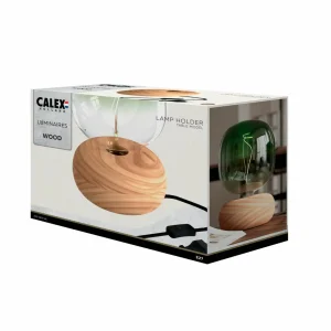 New Calex Round Wood lampe à poser en bois