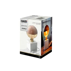 Hot Calex Square Marble lampe à poser, blanche