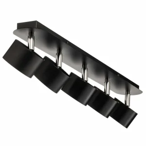 Hot Eko-Light Cloudy spot pour plafond à cinq lampes noir