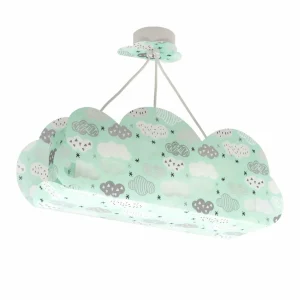 Sale Dalber Cloud Green suspension, motif nuages, verte