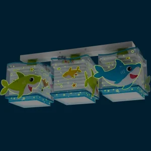 Outlet Dalber Little Shark plafonnier motif mer 3 lampe