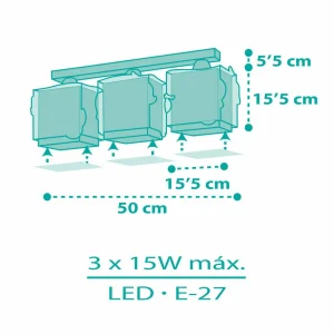 Clearance Dalber Mermaid plafonnier, sirènes, 3 lampe