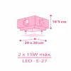 Best Sale Dalber Moonlight plafonnier enfant à 1 lampe rose