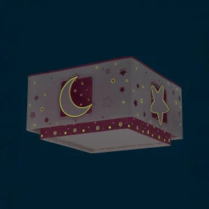 Best Sale Dalber Moonlight plafonnier enfant à 1 lampe rose