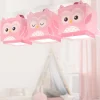 Outlet Dalber suspension Little Owl, rose, à 3 lampes