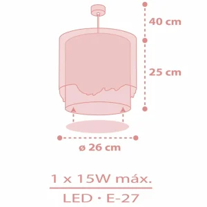 Outlet Dalber Whale Dreams suspension, rose