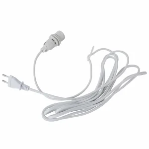 Shop STAR TRADING Douille E14 Lacy avec câble, blanc
